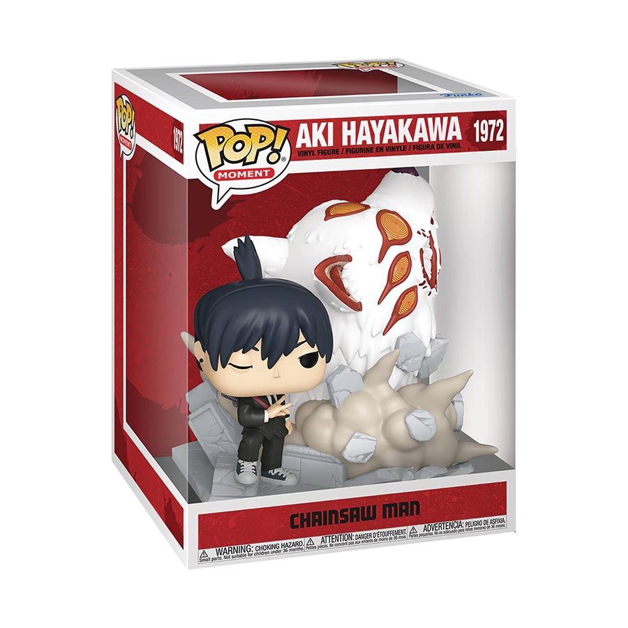 POP Moment Chainsaw Man Aki Hayakawa With Fox Devil Vinyl Figure