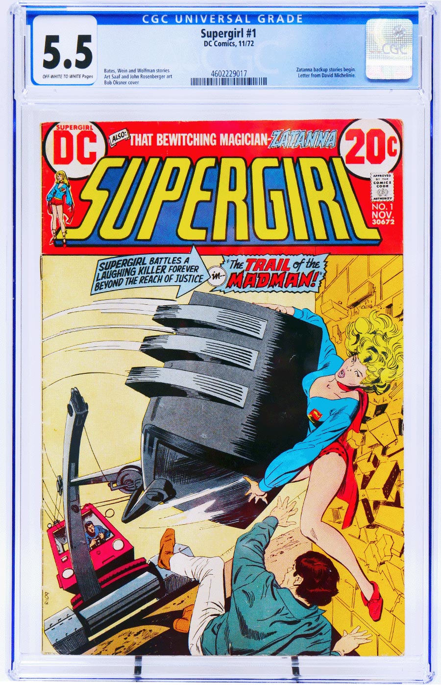 Supergirl Vol 1 #1 Cover C CGC 5.5
