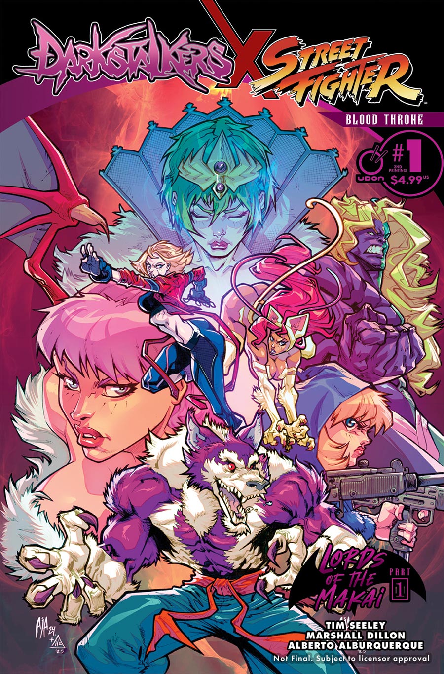 Darkstalkers x Street Fighter Blood Throne #1 (One Shot) Cover E 2nd Ptg