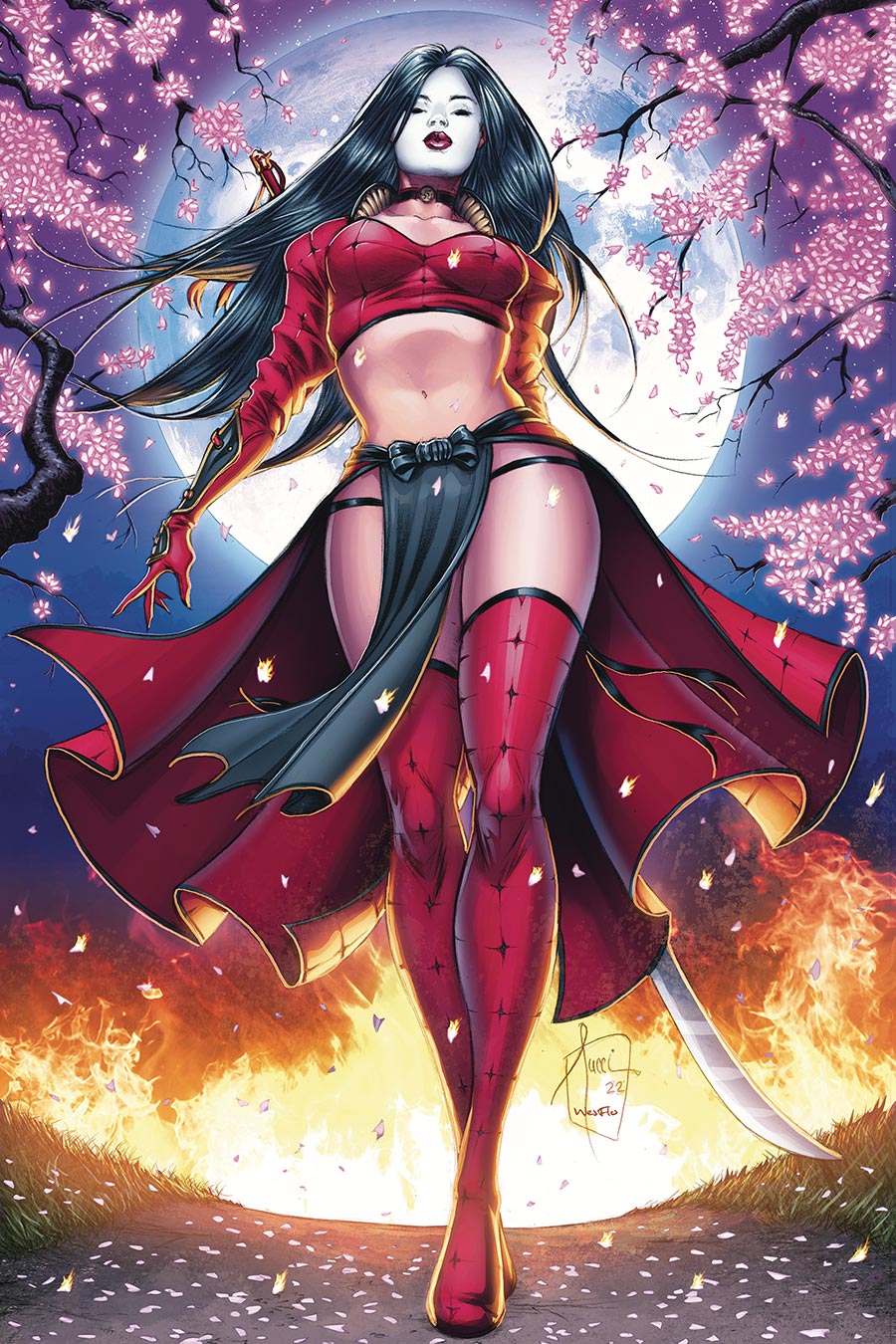 Shi Sakura #2 Cover C Variant Billy Tucci Pearlized Virgin Cover