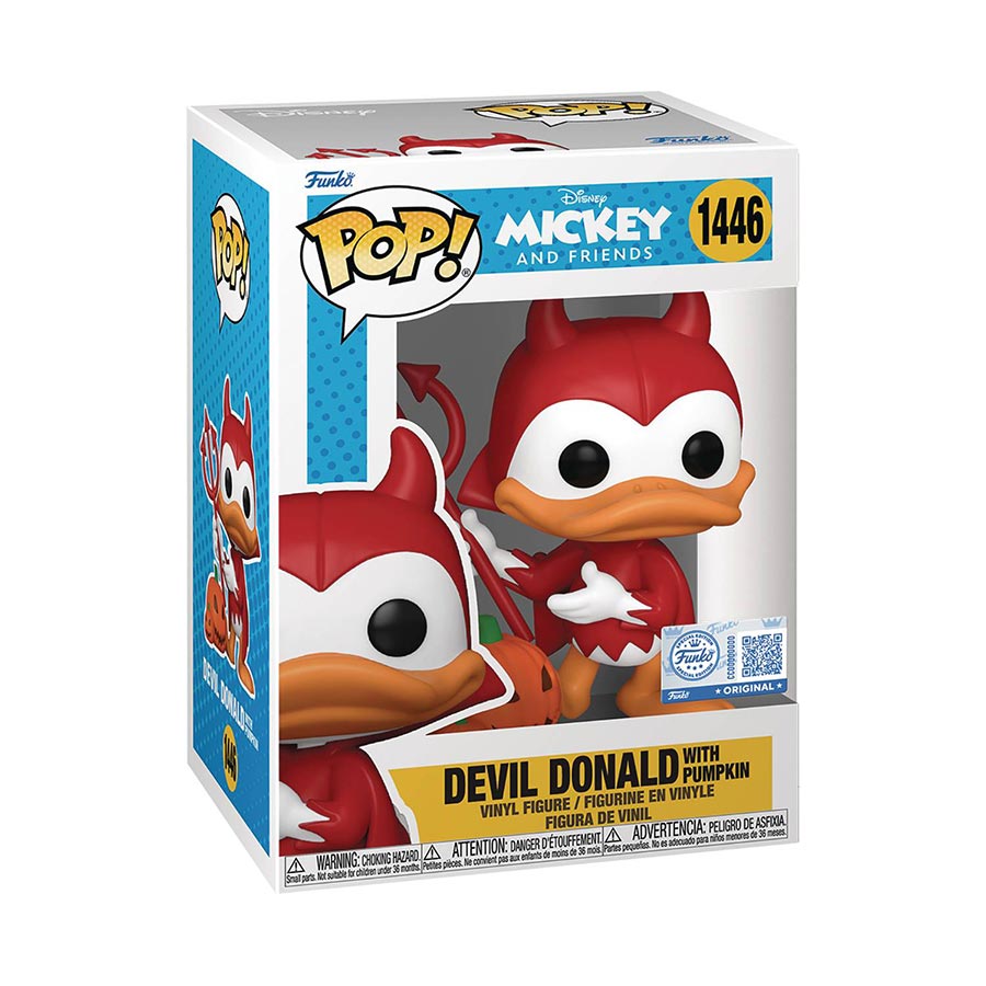 POP Disney Devil Donald With Pumpkin Vinyl Figure