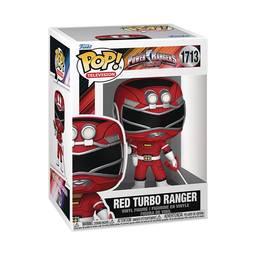 POP Television Power Rangers Turbo Red Turbo Ranger Vinyl Figure