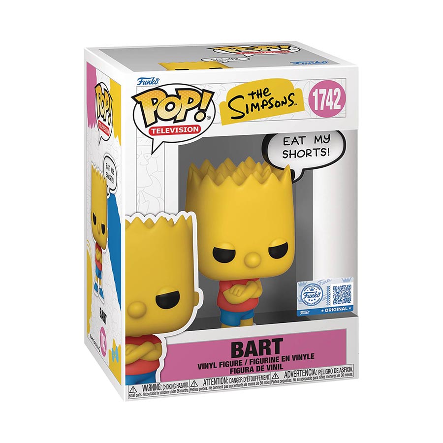 POP Sayings Simpsons Bart Simpson Eat My Shorts Vinyl Figure