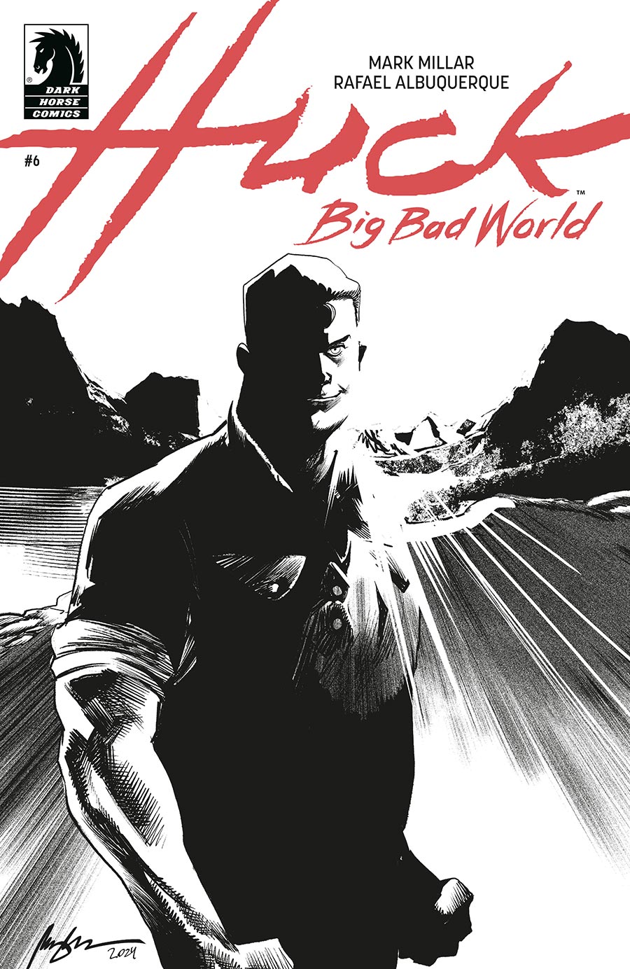 Huck II Big Bad World #6 Cover B Variant Rafael Albuquerque Black & White Cover