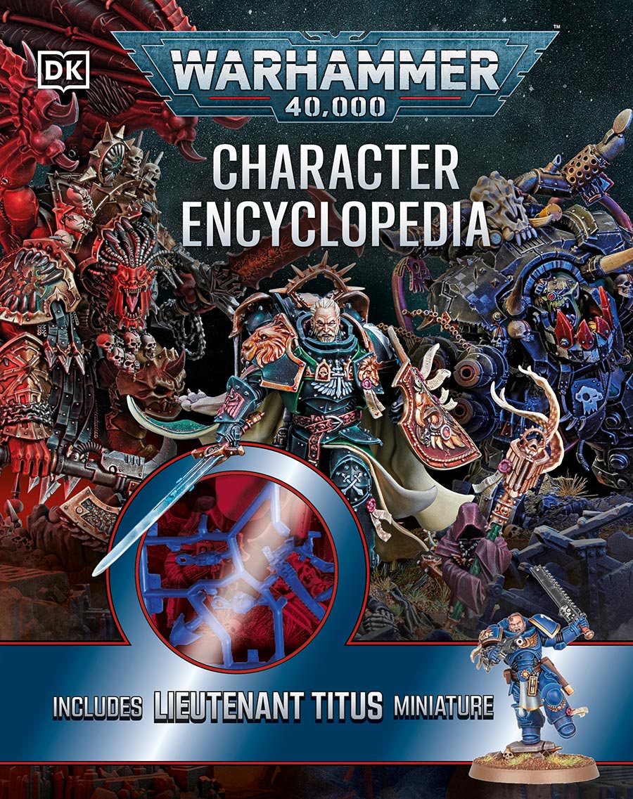 Warhammer 40000 Character Encyclopedia HC Includes Lieutenant Titus Miniature