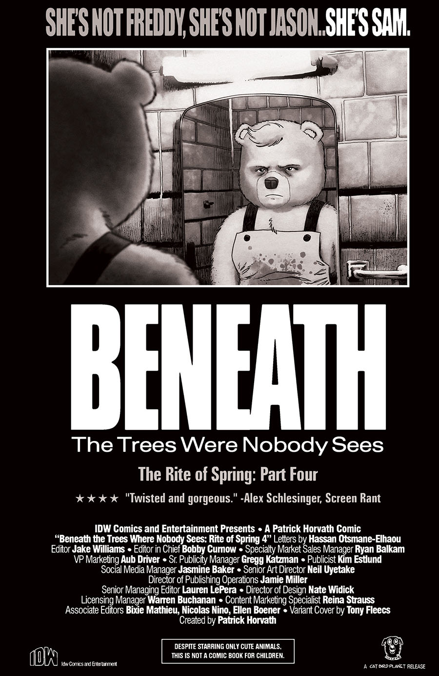 Beneath The Trees Where Nobody Sees Rite Of Spring #4 Cover E Incentive Tony Fleecs Movie Homage Black & White Virgin Cover