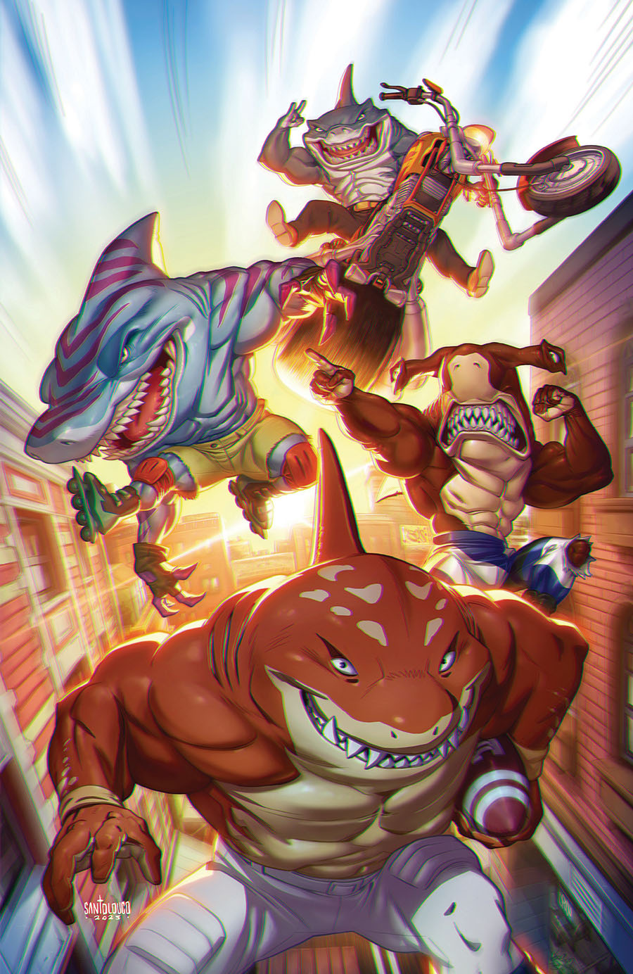 Street Sharks Vol 3 #2 Cover E Incentive Mateus Santolouco Virgin Cover