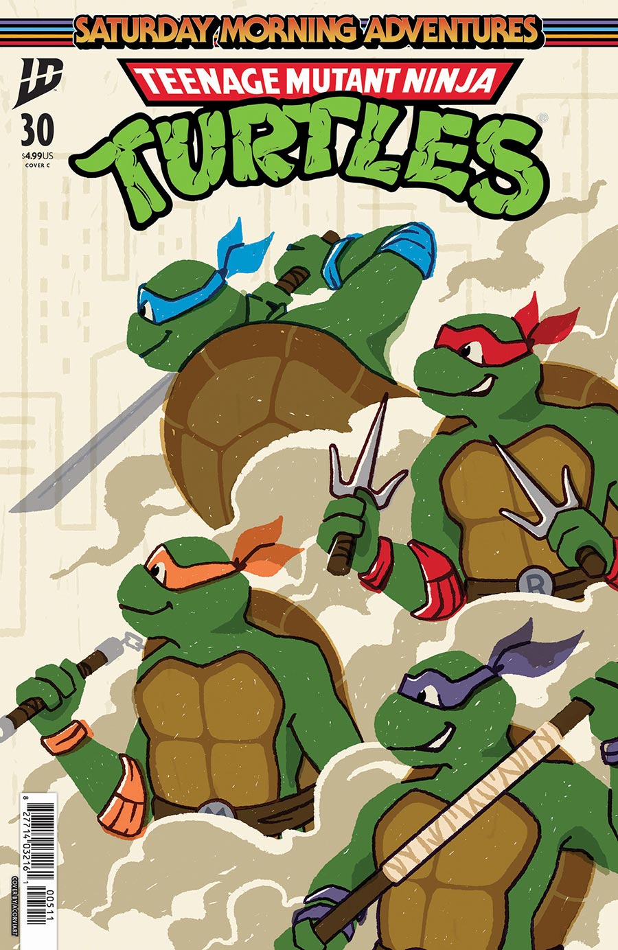 Teenage Mutant Ninja Turtles Saturday Morning Adventures Continued #30 Cover C Variant Acorviart Cover