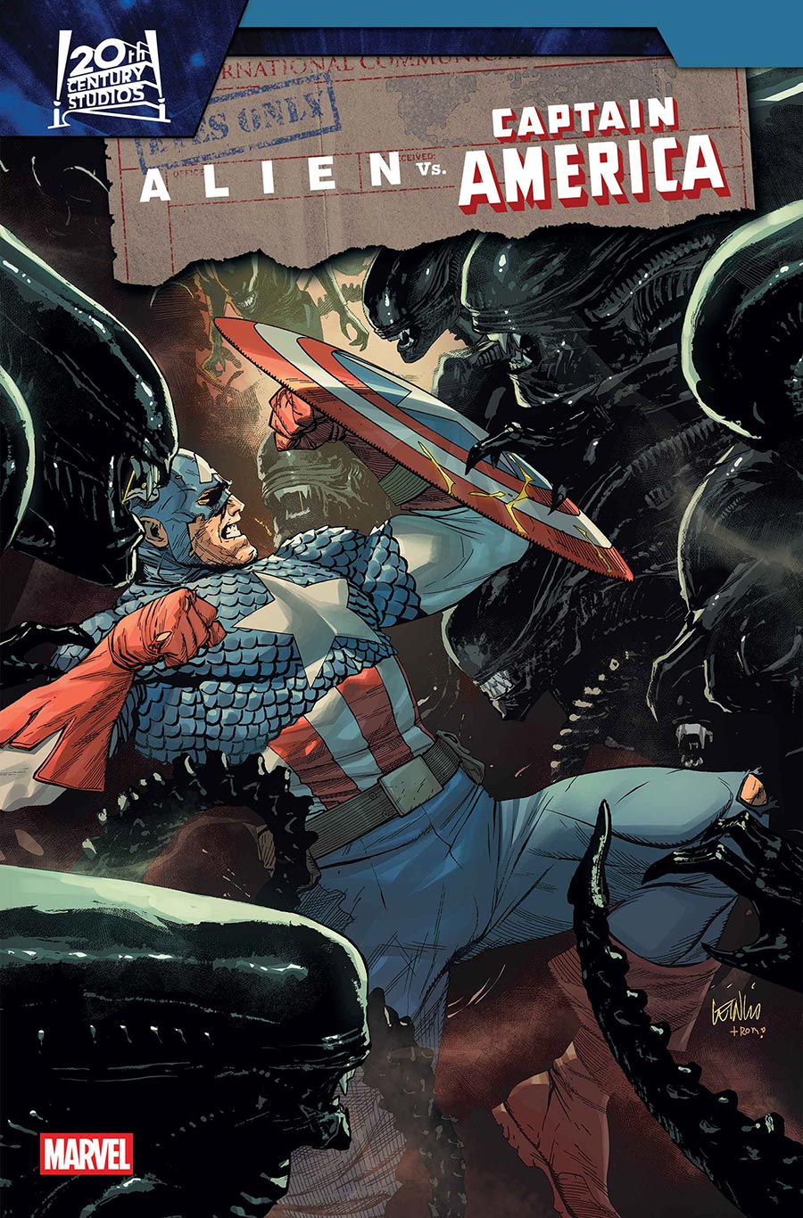 Alien vs Captain America #1 Cover A Regular Leinil Francis Yu Cover