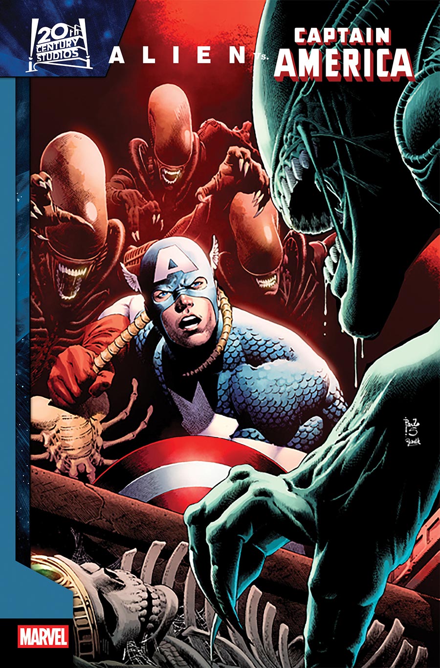 Alien vs Captain America #1 Cover D Incentive Paulo Siqueira Variant Cover