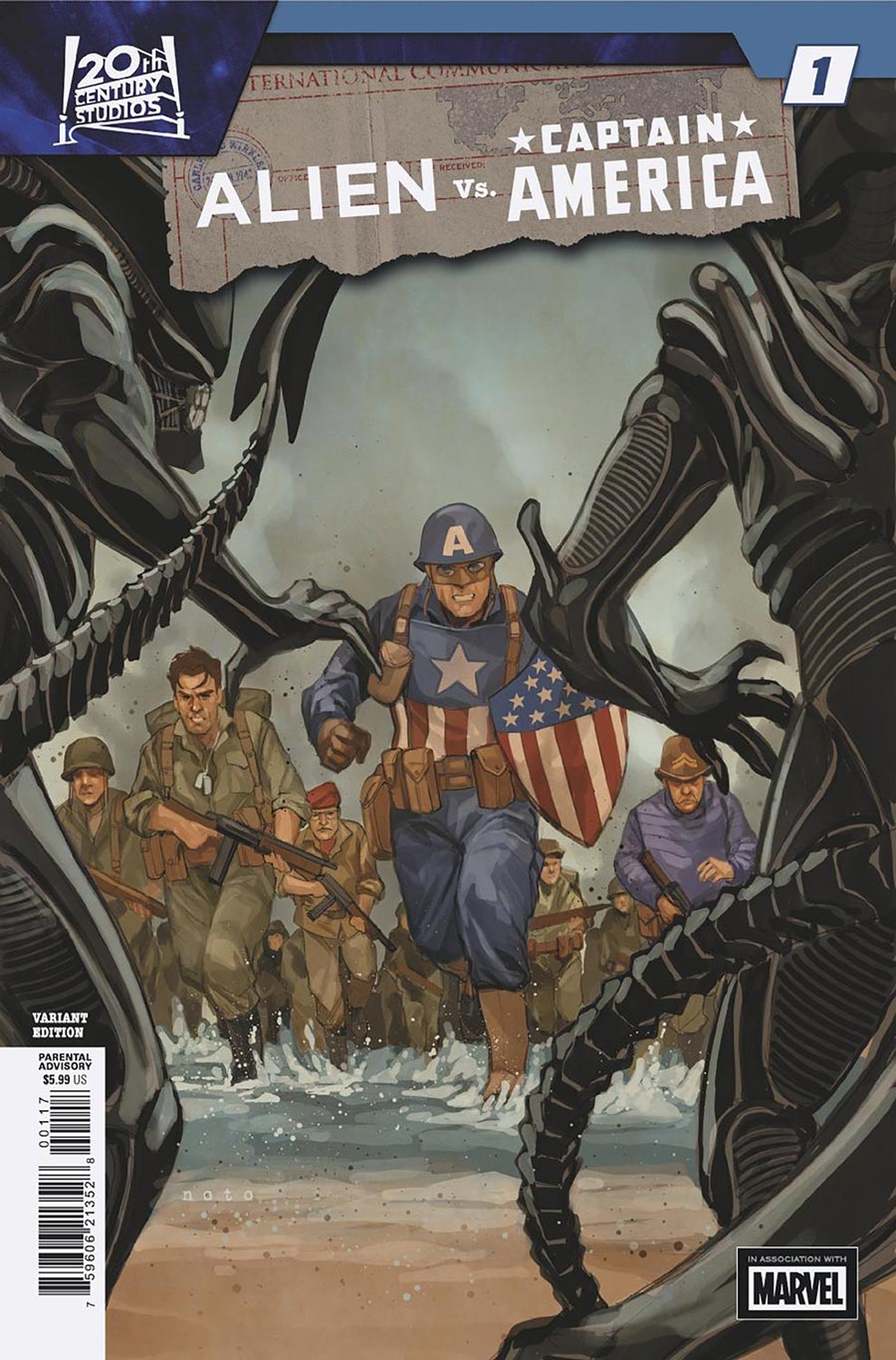 Alien vs Captain America #1 Cover E Incentive Phil Noto Variant Cover