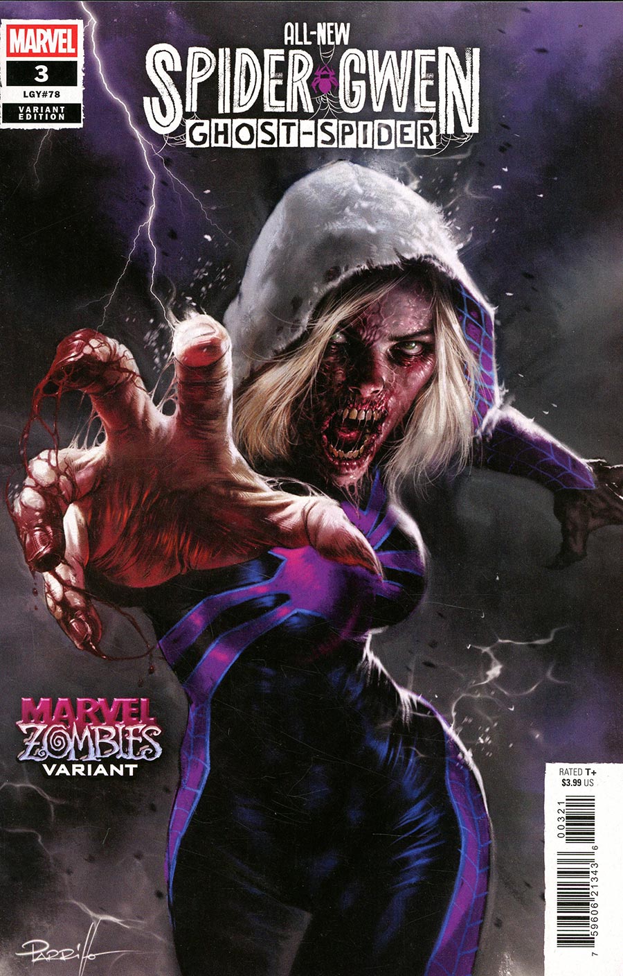 All-New Spider-Gwen Ghost-Spider #3 Cover B Variant Lucio Parrillo Marvel Zombies Cover