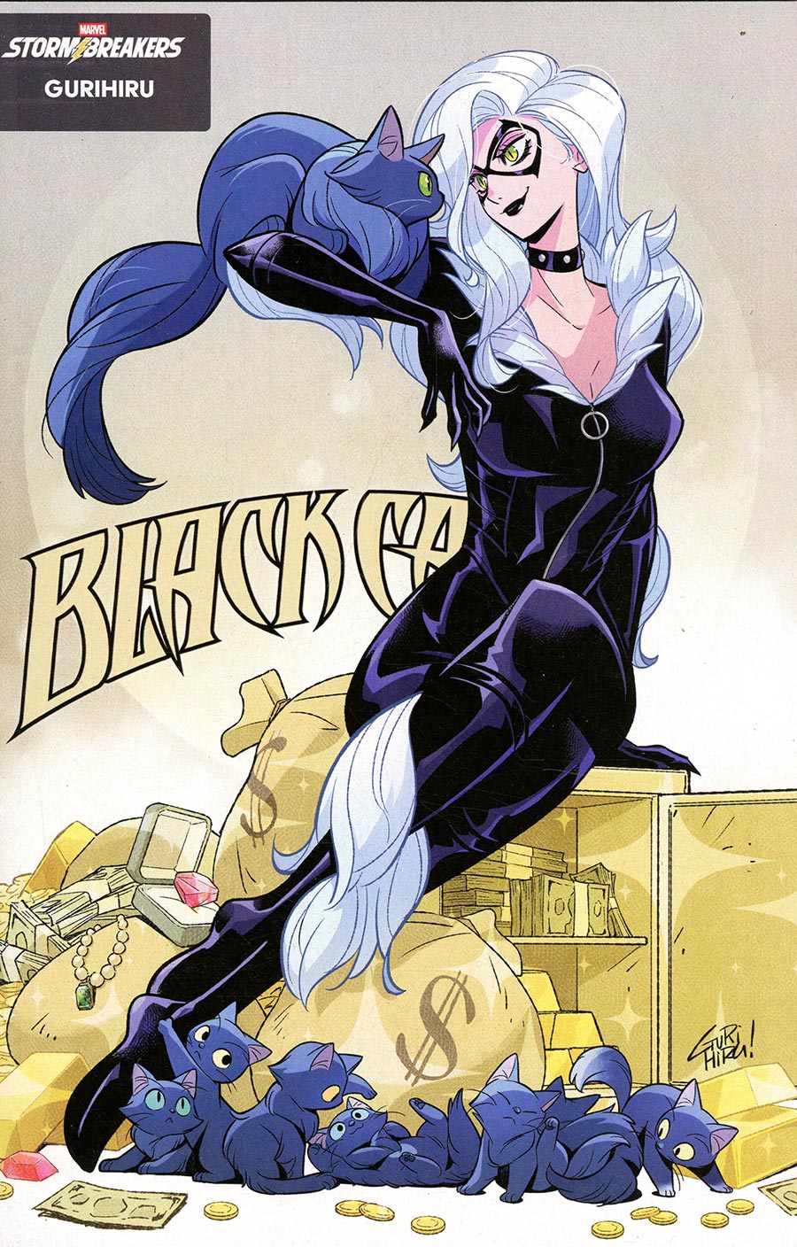 Black Cat Vol 3 #3 Cover B Variant Gurihiru Stormbreakers New Class Cover  (Limit 1 Per Customer)