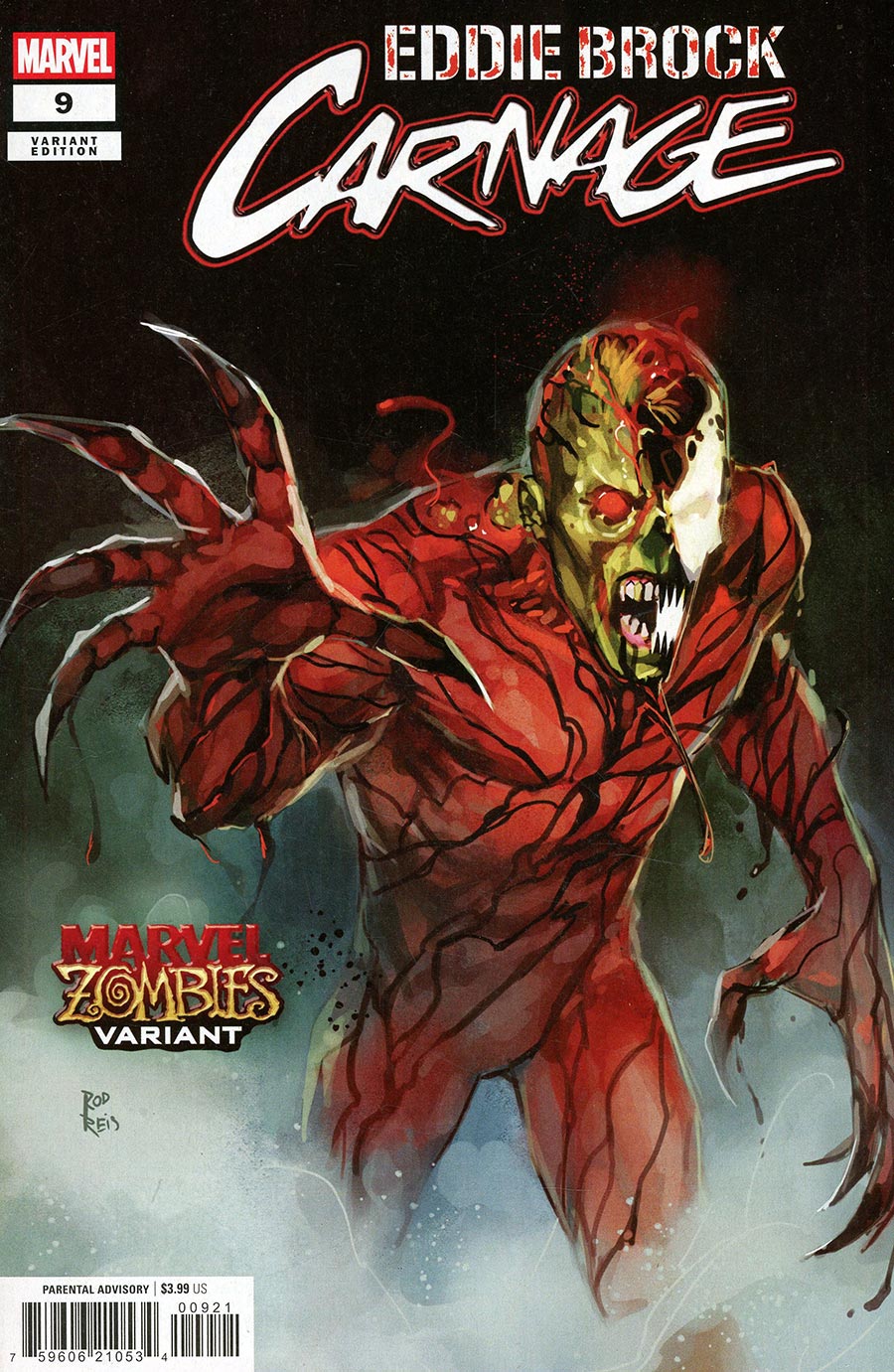 Eddie Brock Carnage #9 Cover B Variant Rod Reis Marvel Zombies Cover (Limit 1 Per Customer)
