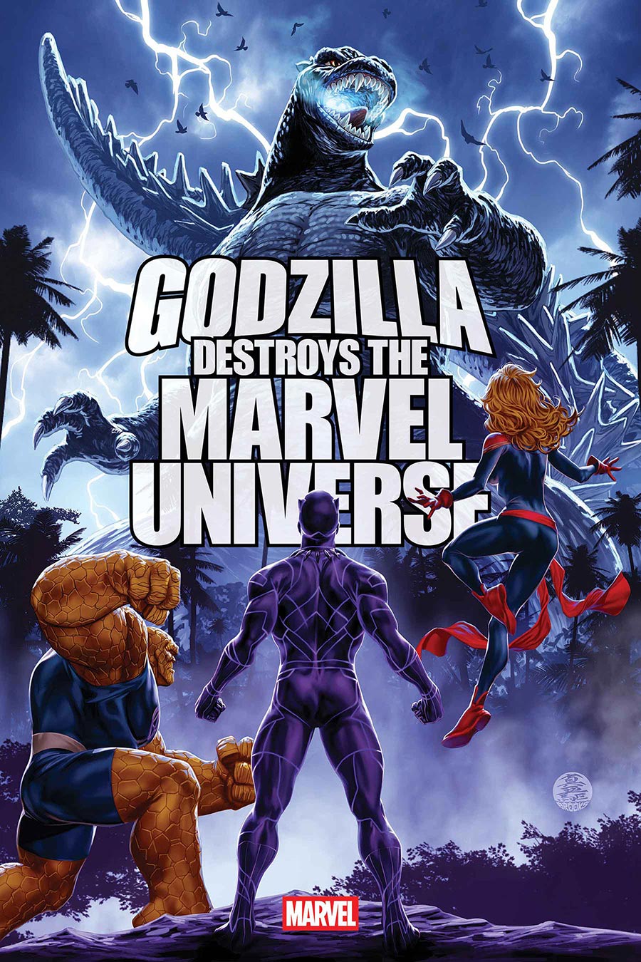 Godzilla Destroys The Marvel Universe #4 Cover A Regular Mark Brooks Cover