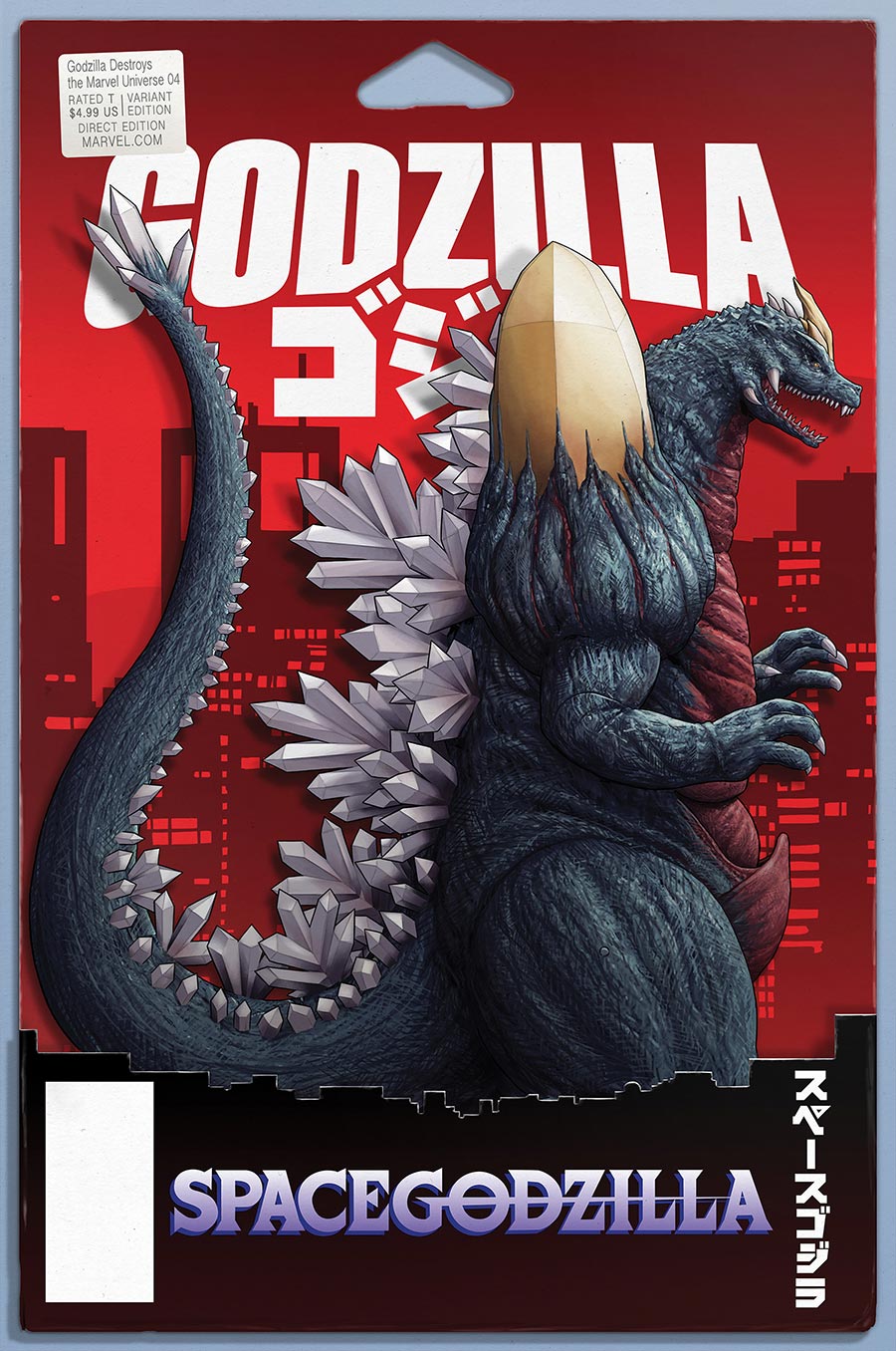 Godzilla Destroys The Marvel Universe #4 Cover D Variant John Tyler Christopher Action Figure Cover