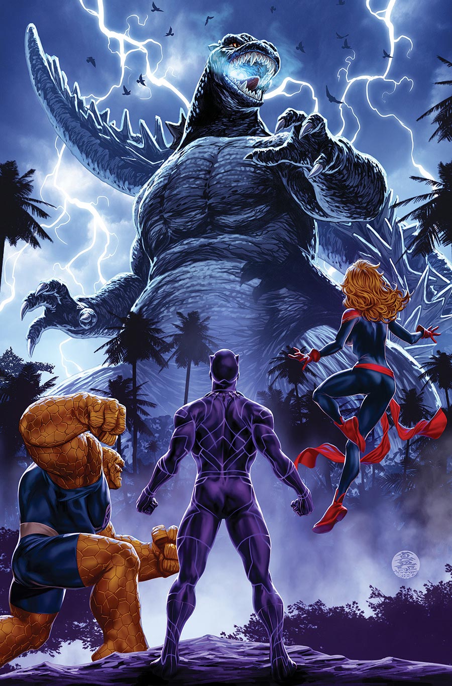 Godzilla Destroys The Marvel Universe #4 Cover G Incentive Mark Brooks Virgin Cover