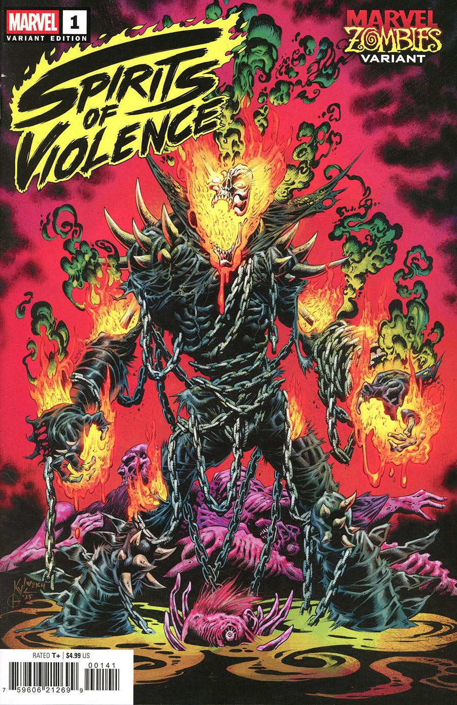 Spirits Of Violence #1 Cover C Variant Kyle Hotz Marvel Zombies Cover