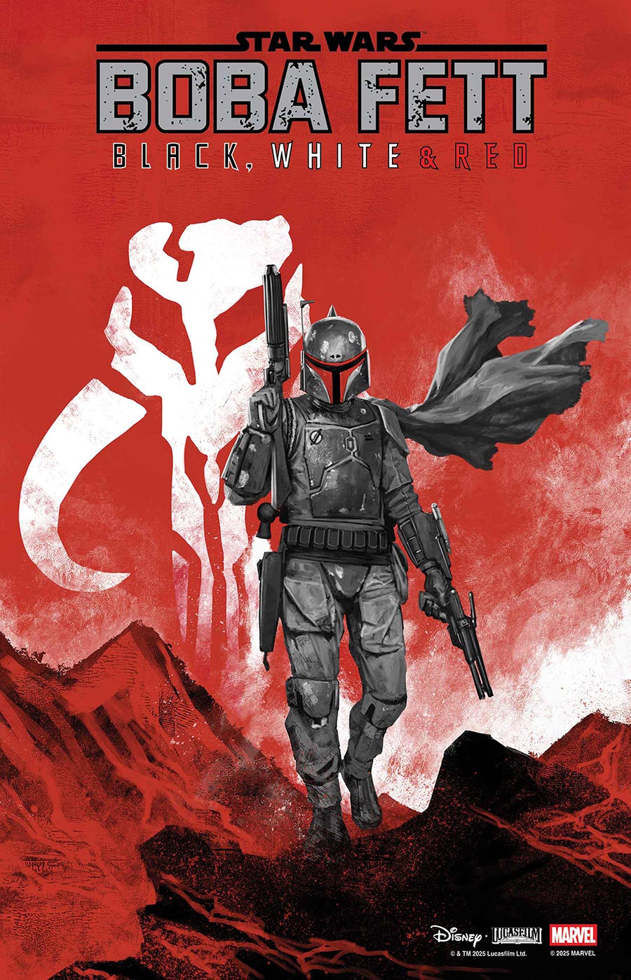 Star Wars Boba Fett Black White & Red #2 Cover B Variant SKAN Cover