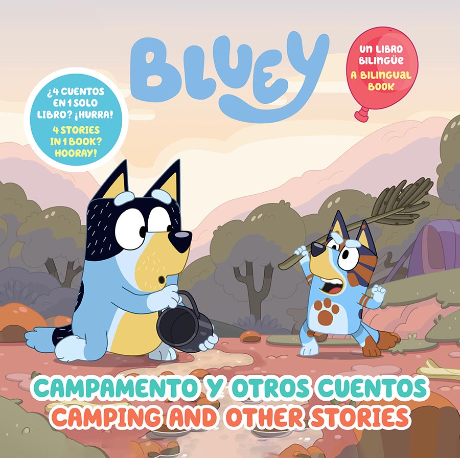 Bluey Camping And Other Stories / Campamento Y Otros Cuentos HC (Bilingual English-Spanish Edition)