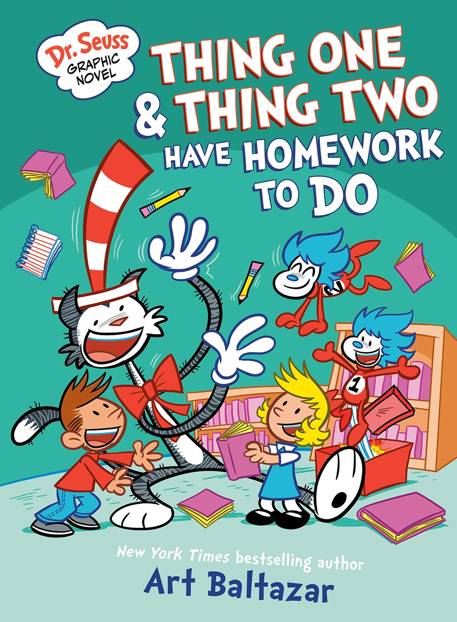 Dr Seuss Graphic Novel Thing One & Thing Two Have Homework To Do HC