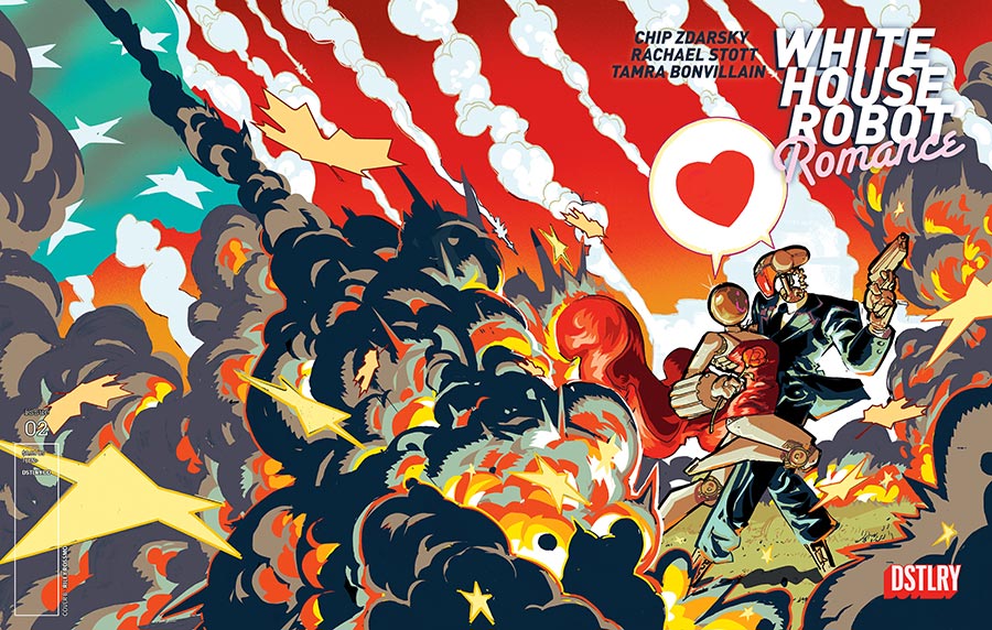 White House Robot Romance #2 Cover B Variant Riley Rossmo Wraparound Cover