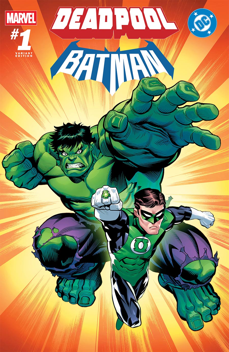 Marvel DC Deadpool Batman #1 (One Shot)  Midtown Exclusive Ed McGuinnes Hulk & Green Lantern Variant Cover