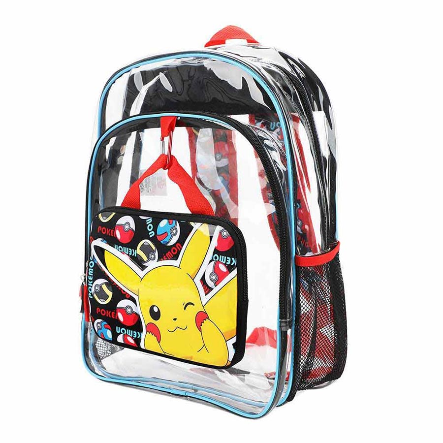 Pokemon 3-Piece Clear Backpack Set