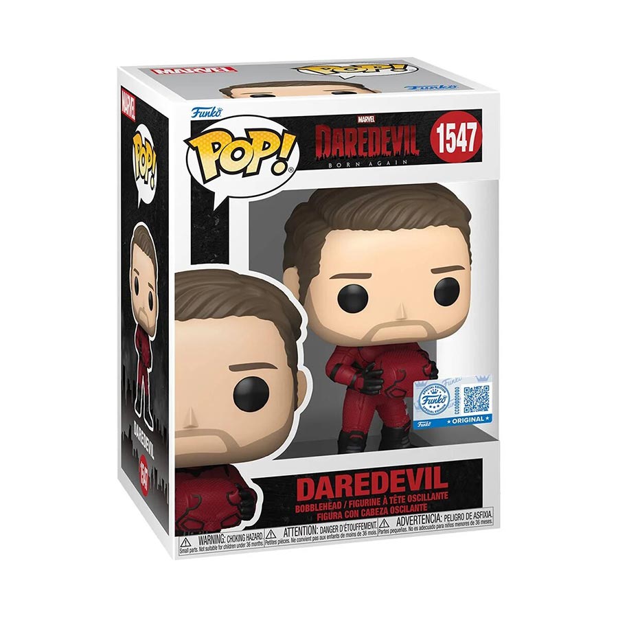 POP Marvel Daredevil Born Again Daredevil Unmasked Entertainment Earth Exclusive Vinyl Bobble Head
