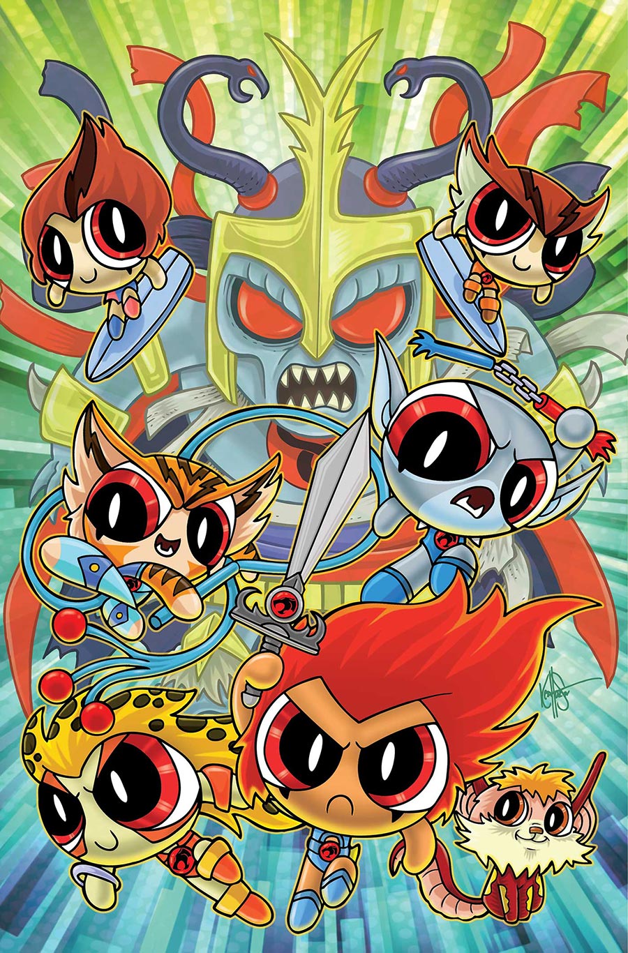 Thundercats Powerpuff Girls #3 Cover L Incentive Ken Haeser Virgin Cover