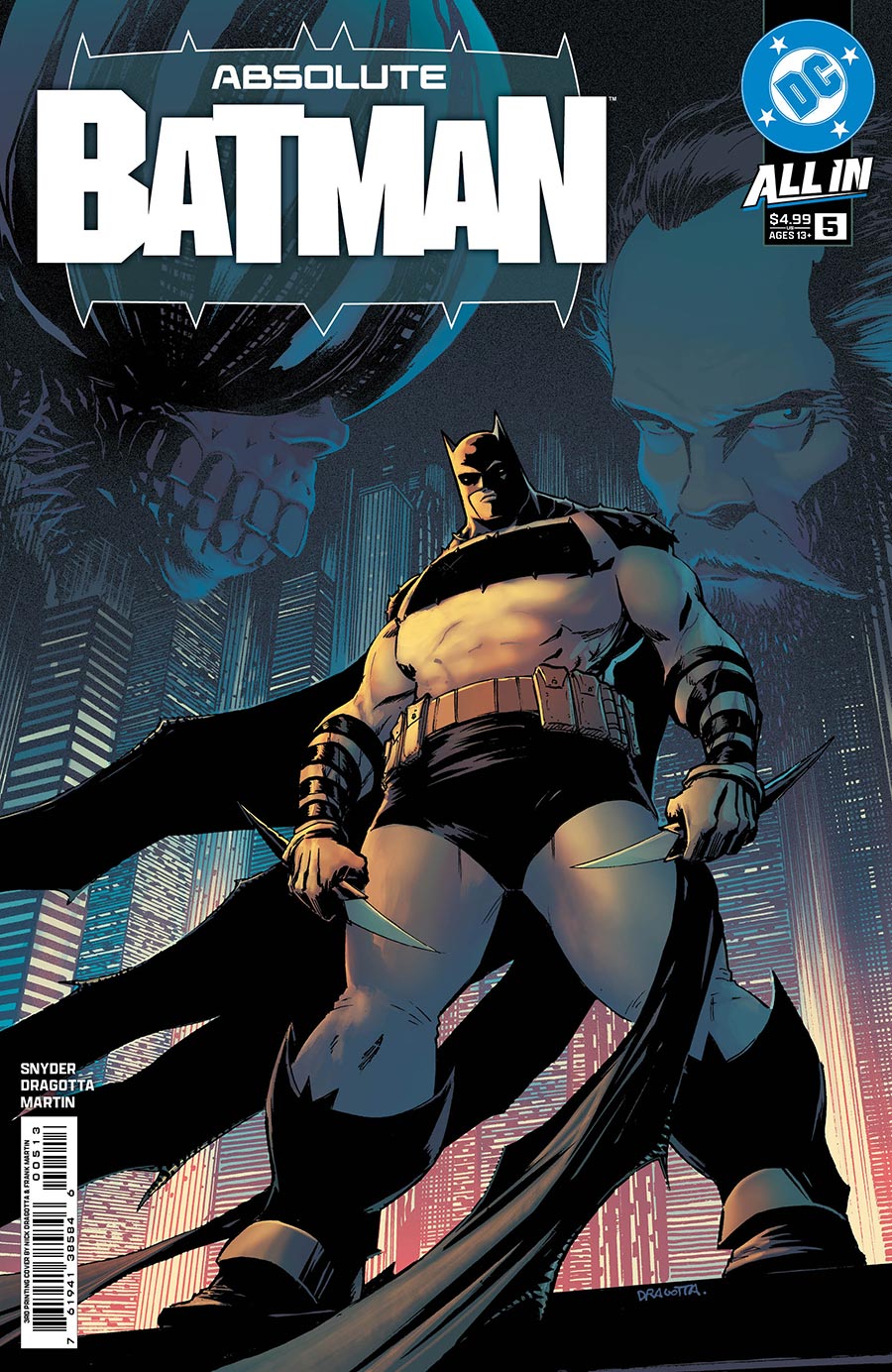 Absolute Batman #5 Cover H 3rd Ptg Nick Dragotta Variant Cover (DC All In)
