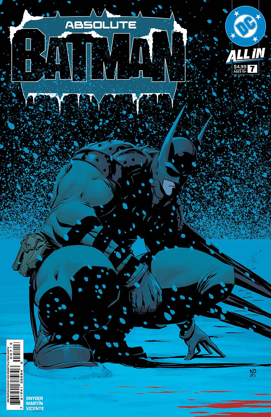 Absolute Batman #7 Cover G 3rd Ptg Nick Dragotta Variant Cover (DC All In)