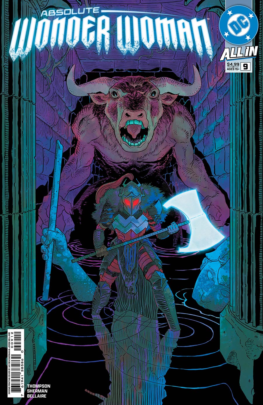 Absolute Wonder Woman #9 Cover F 2nd Ptg Hayden Sherman Variant Cover (DC All In)