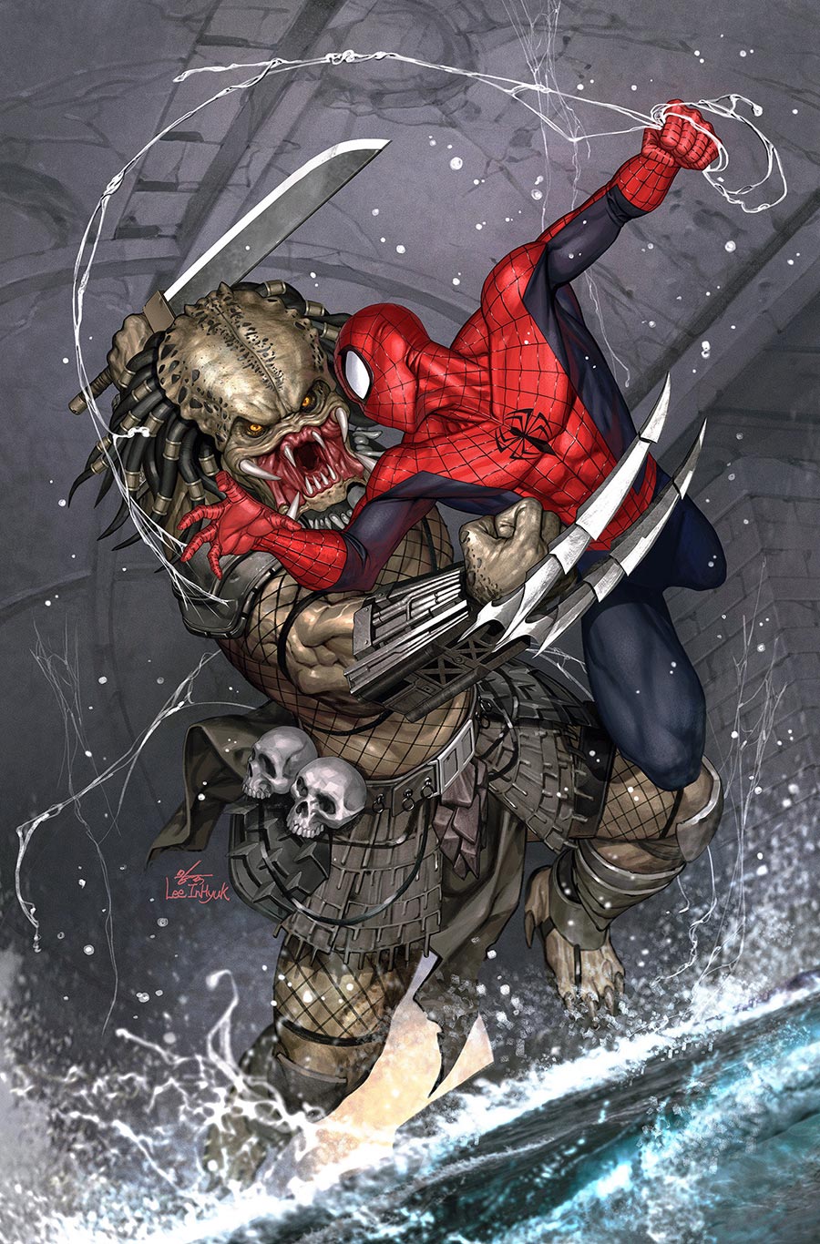 Predator Kills The Marvel Universe #1 Cover I 2nd Ptg Incentive Inhyuk Lee Virgin Variant Cover