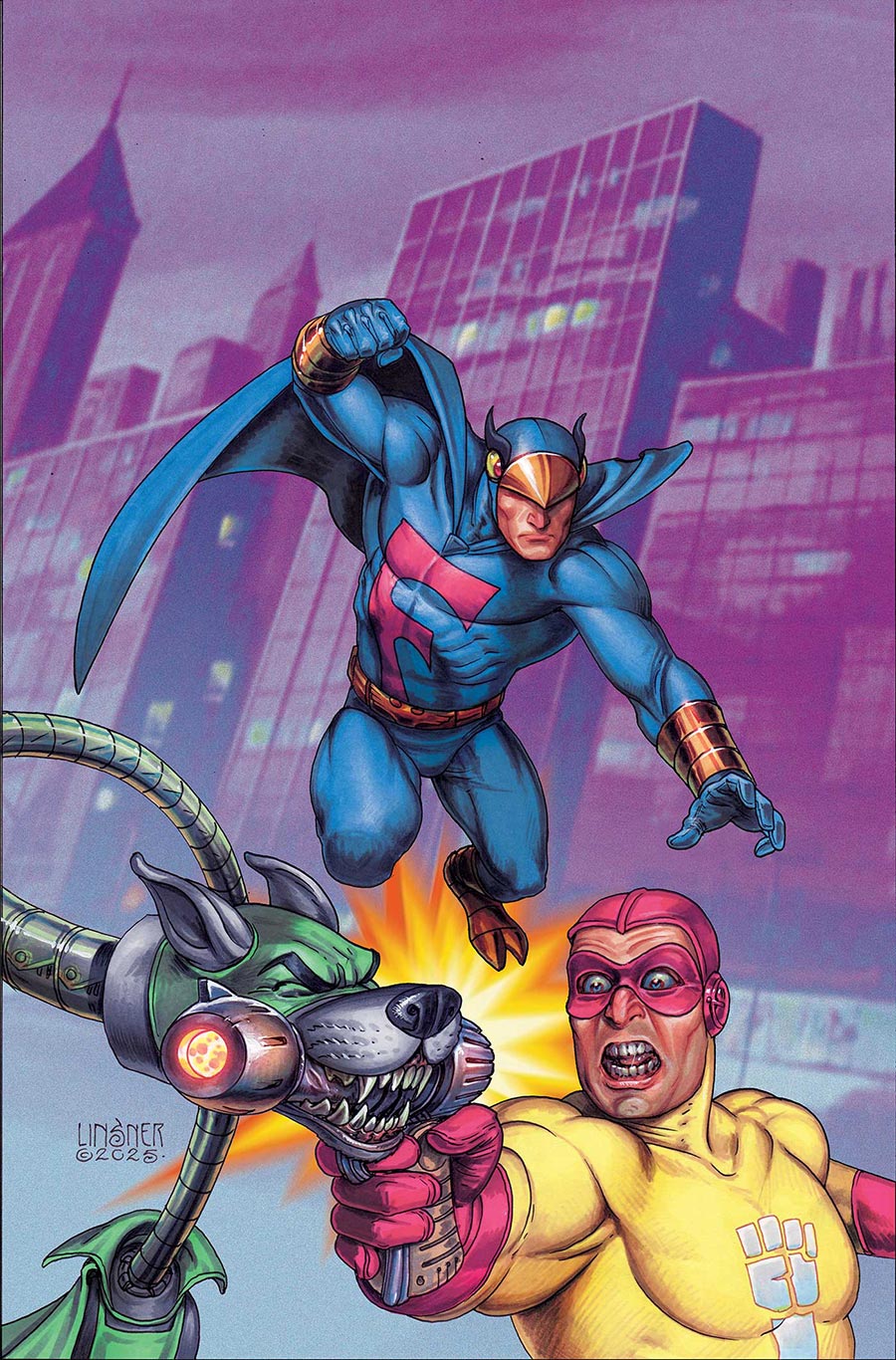 Blue Falcon And Dynomutt #1 Cover U Incentive Joseph Michael Linsner Foil Virgin Cover