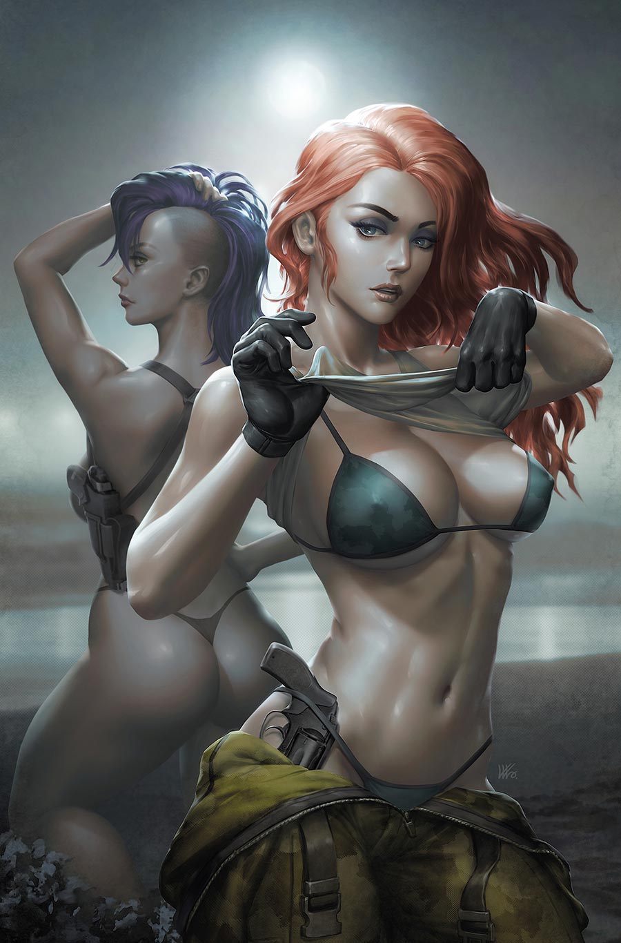Hard Case Crime Heat Seeker Exposed A Gun Honey Series #3 Cover K Variant Kendrick kunkka Lim Virgin Cover