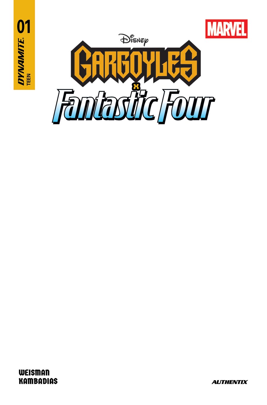 Gargoyles x Fantastic Four #1 (One Shot) Cover F Variant Blank Authentix Cover