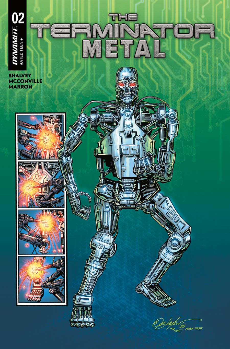 Terminator Metal #2 Cover B Variant Bob Layton Cover