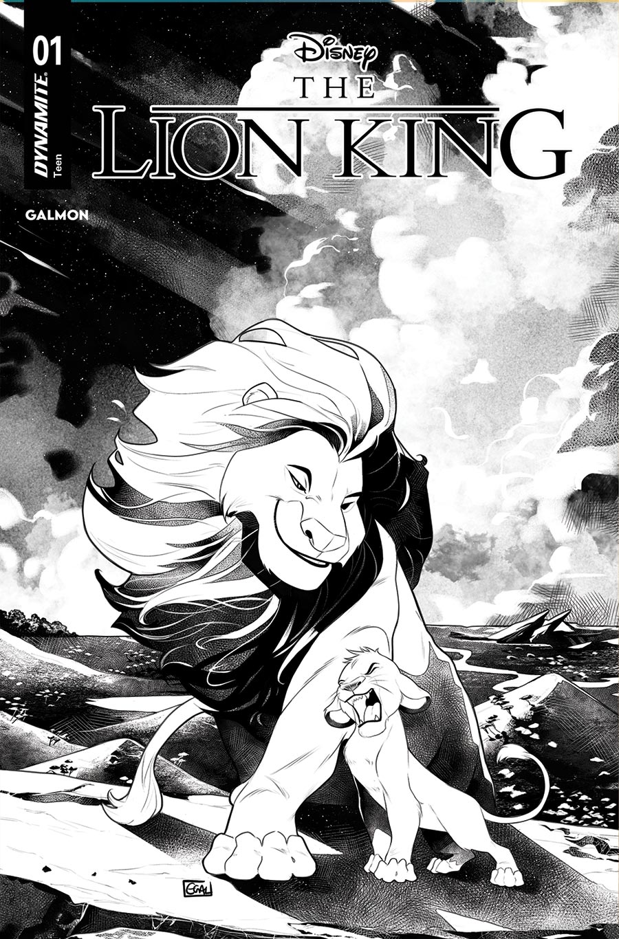 Lion King #1 Cover I Incentive Edwin Galmon Line Art Cover