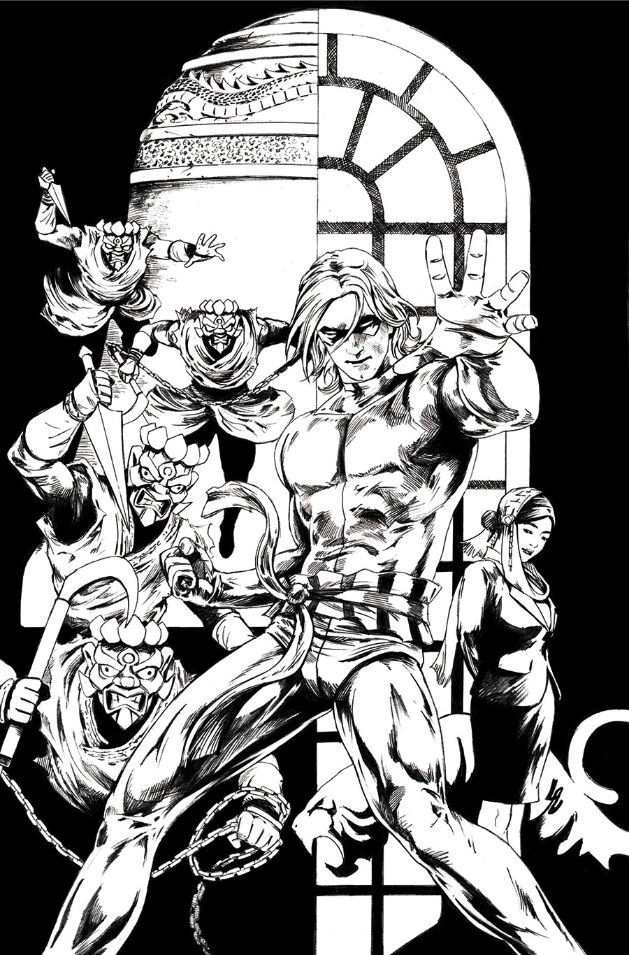 Peter Cannon Thunderbolt Vol 4 #1 Cover G Incentive Jonathan Lau Line Art Virgin Cover