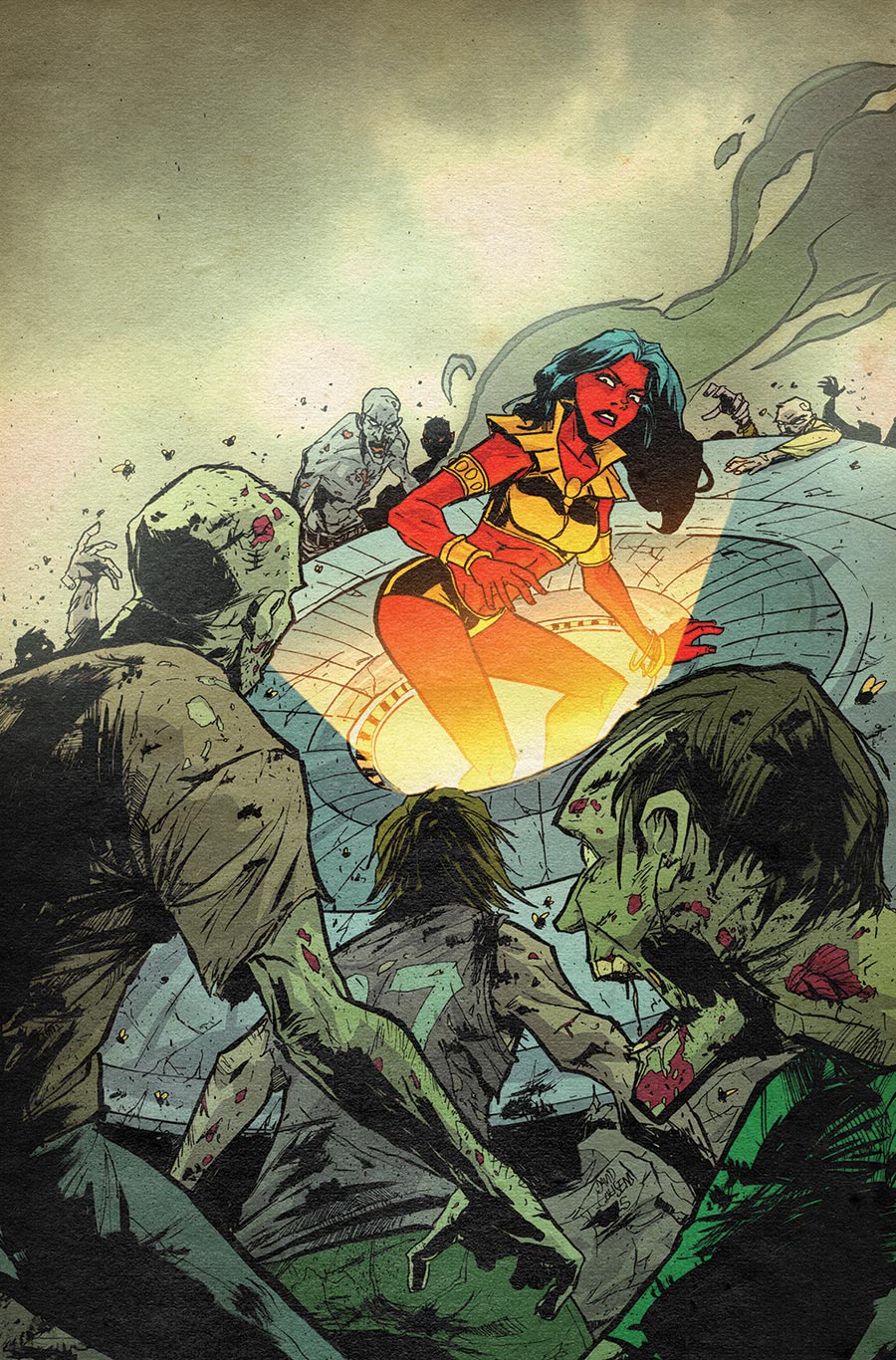 DieNamite Blood Red #2 Cover F Incentive David Cousens Virgin Cover