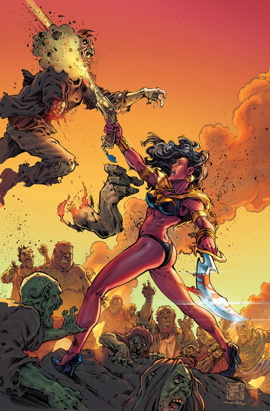 DieNamite Blood Red #2 Cover G Incentive Roberto Meli Virgin Cover