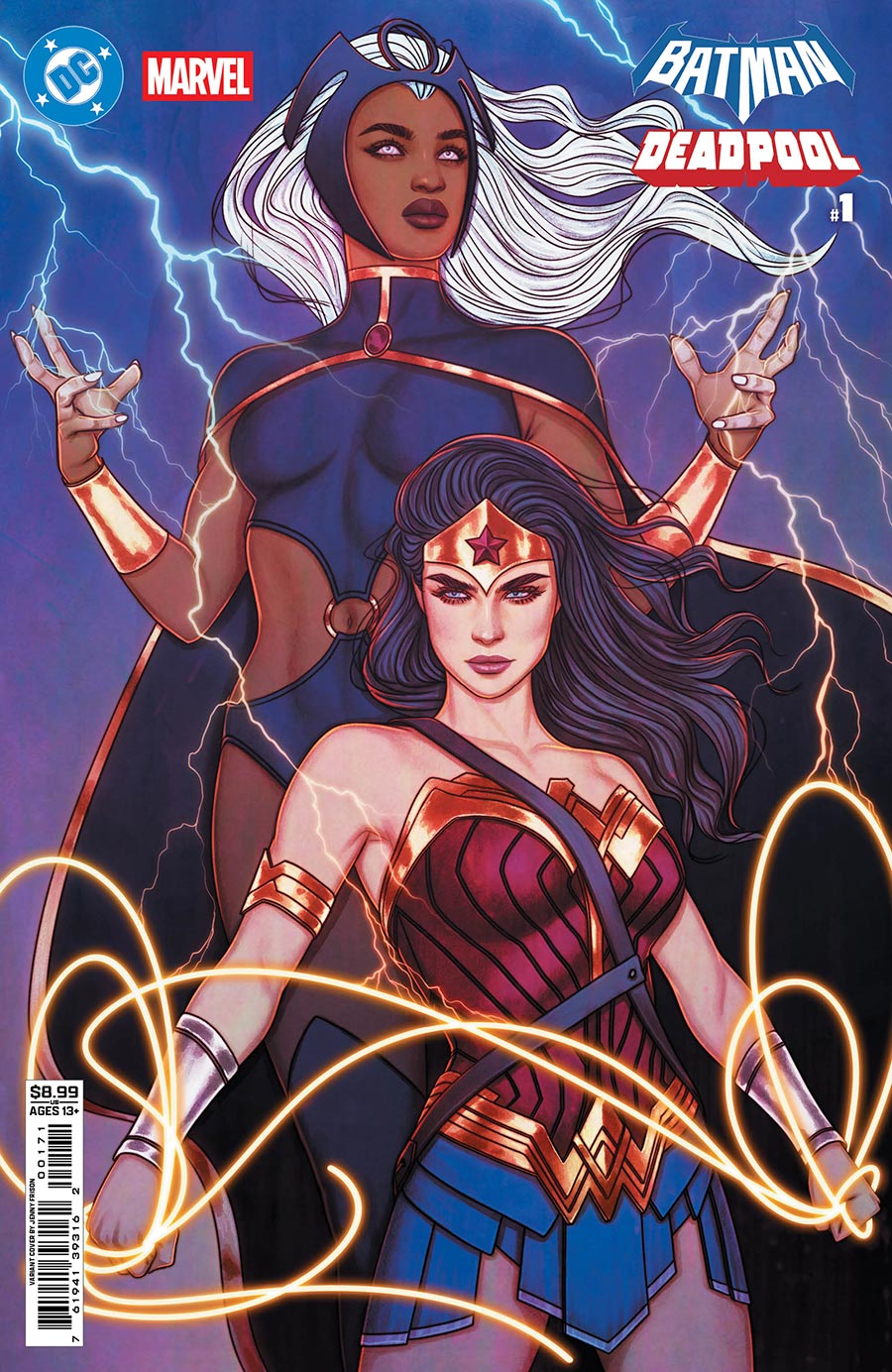DC Marvel Batman Deadpool #1 (One Shot) Cover H Variant Jenny Frison Wonder Woman Storm Card Stock Cover