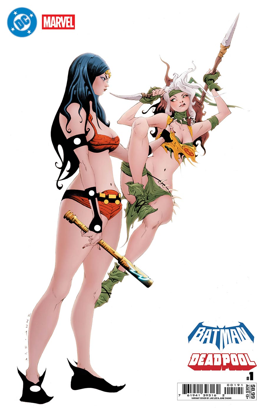 DC Marvel Batman Deadpool #1 (One Shot) Cover J Variant Jae Lee Big Barda Savage Land Rogue Card Stock Cover