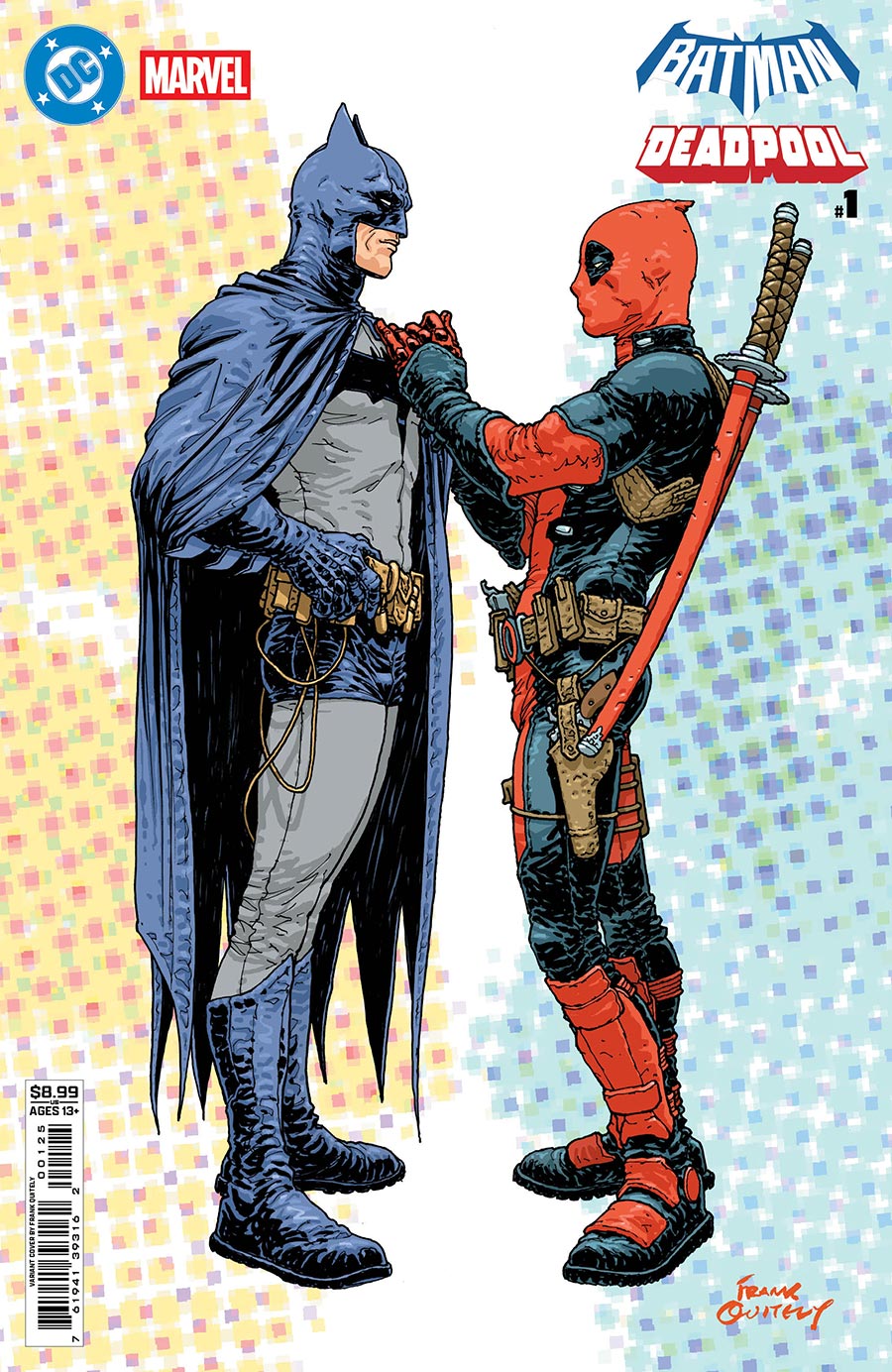 DC Marvel Batman Deadpool #1 (One Shot) Cover N Variant Frank Quitely Batman Deadpool Card Stock Cover