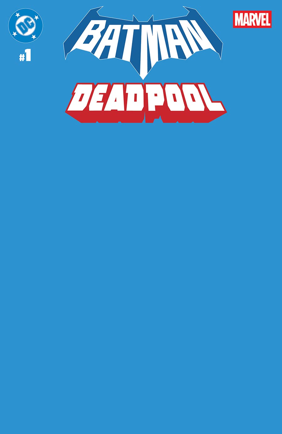 DC Marvel Batman Deadpool #1 (One Shot) Cover U Variant Blue Blank Card Stock Cover