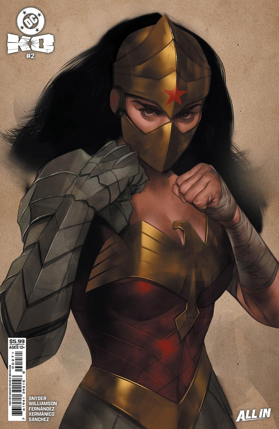 DC K.O. #2 Cover H Variant Ben Oliver Face-Off Card Stock Cover (DC All In)