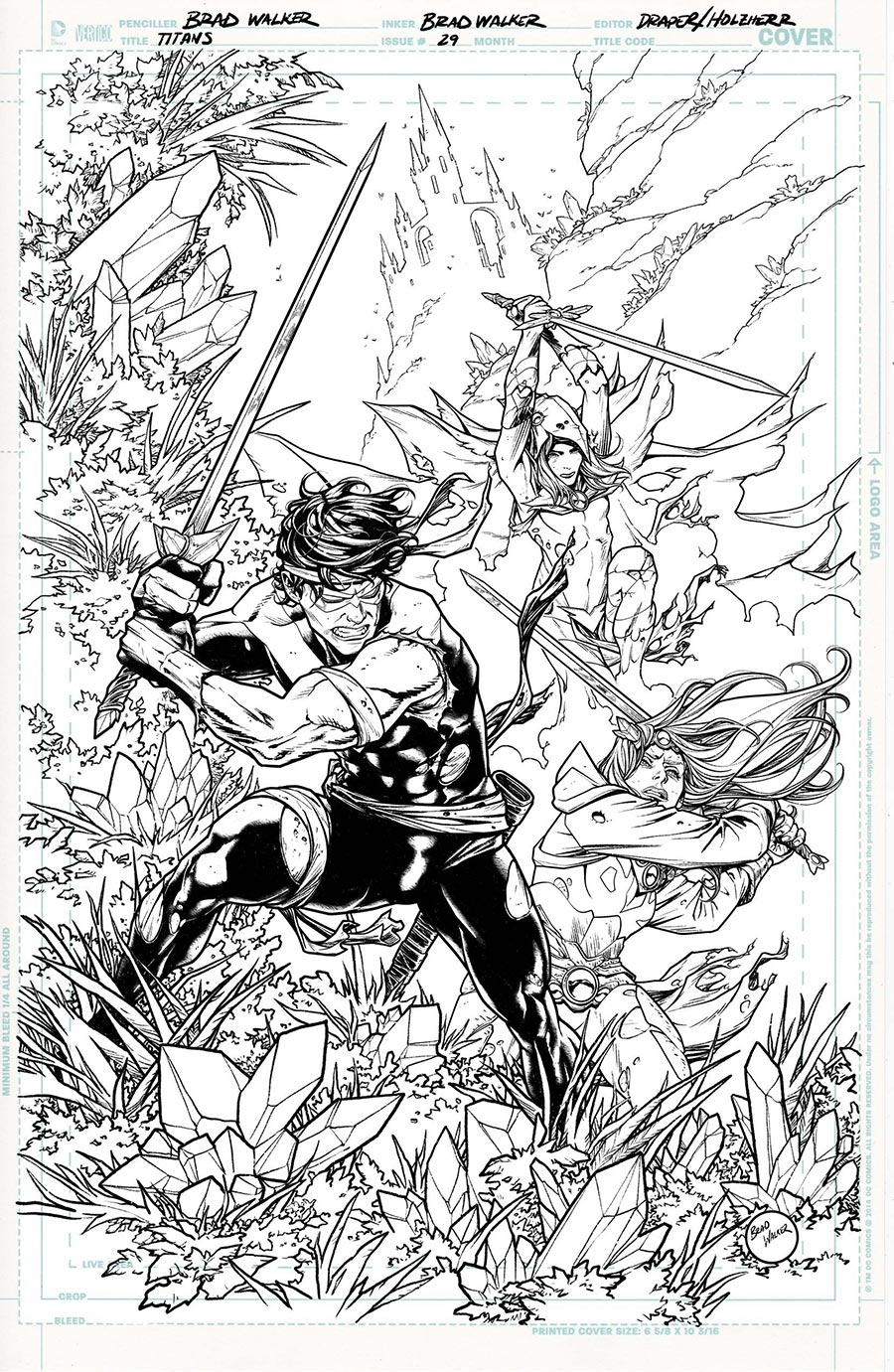 Titans Vol 4 #29 Cover B Variant Brad Walker Card Stock Cover (DC All In)(DC K.O. Tie-In)