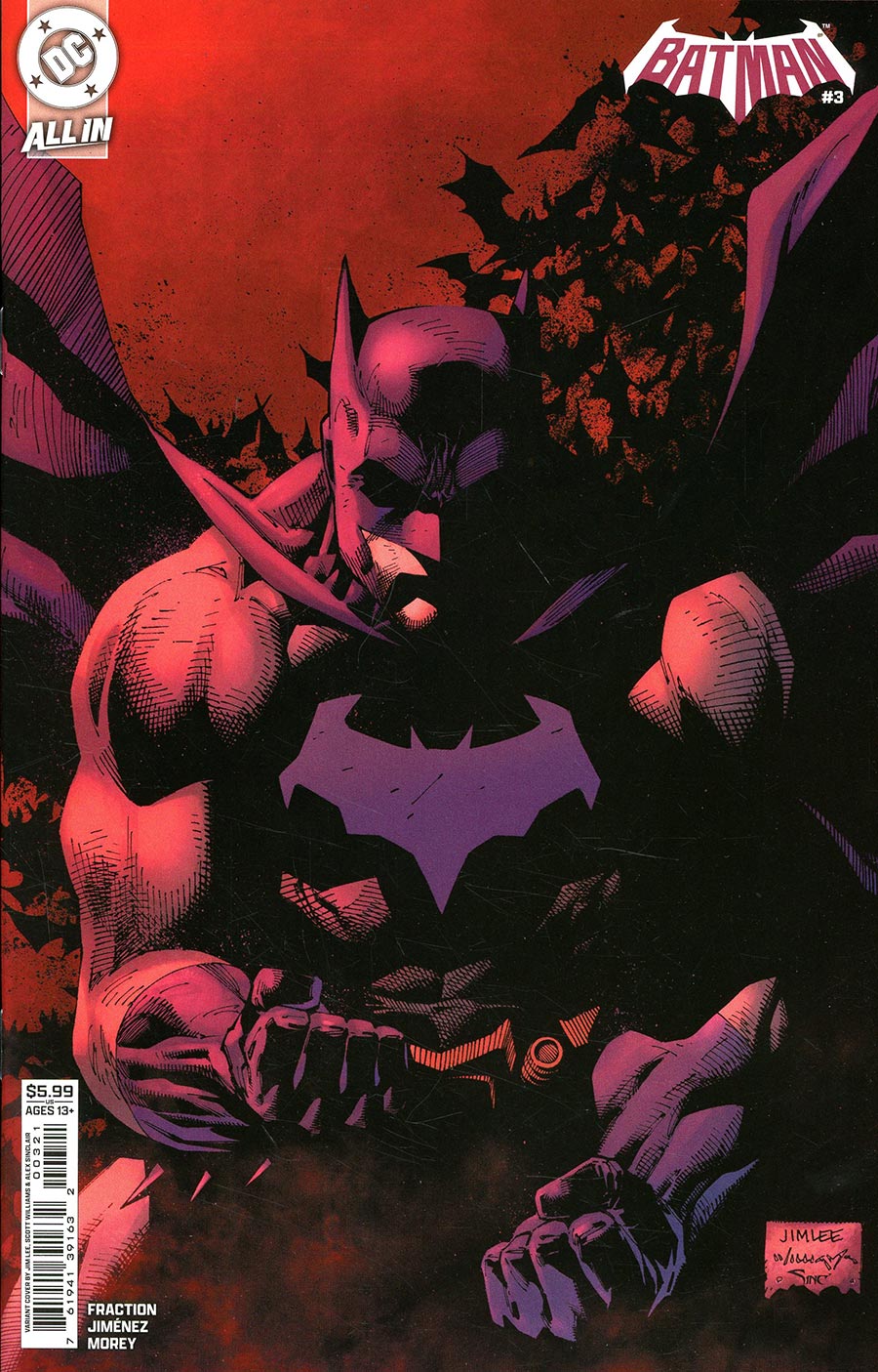 Batman Vol 4 #3 Cover B Variant Jim Lee Card Stock Cover (DC All In) (Limit 1 Per Customer)