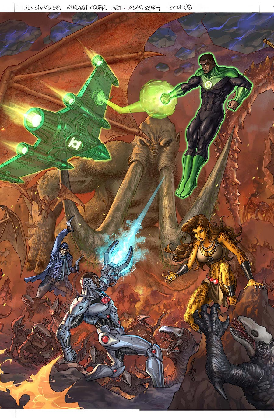 Justice League vs Godzilla vs Kong 2 #5 Cover B Variant Alan Quah Card Stock Cover